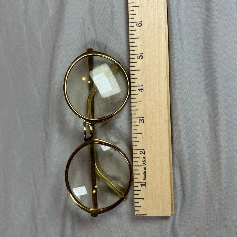 Vintage 60s‎ 70s Riviera Gold Frame Eyeglasses Round Gold Rimmed Frames Only